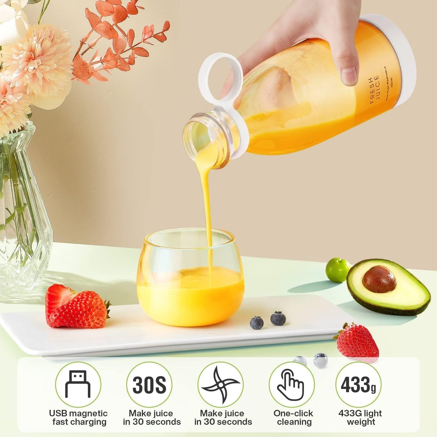 USB Mini Blender – Portable Smoothie Maker